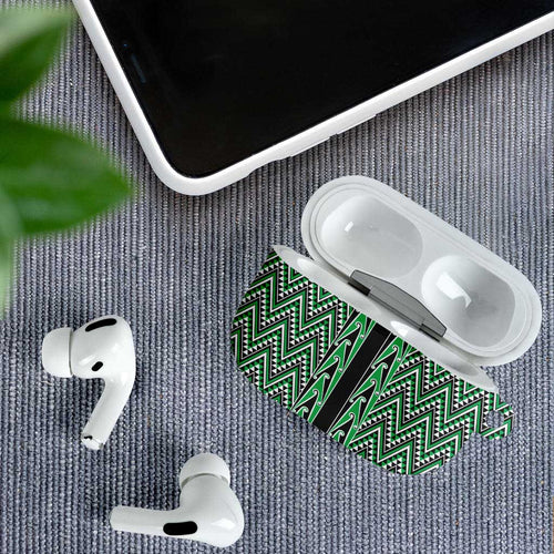 New Zealand Maori Niho Taniwha AirPods Case Kakariki Mangopare and Puhoro Pattern - Aussie Hoodie