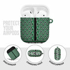 New Zealand Maori Niho Taniwha AirPods Case Kakariki Mangopare and Puhoro Pattern - Aussie Hoodie