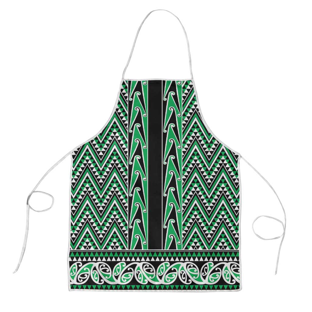 New Zealand Maori Niho Taniwha Apron Kakariki Mangopare and Puhoro Pattern - Aussie Hoodie