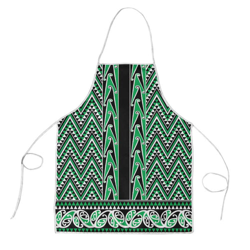 New Zealand Maori Niho Taniwha Apron Kakariki Mangopare and Puhoro Pattern - Aussie Hoodie