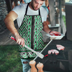 New Zealand Maori Niho Taniwha Apron Kakariki Mangopare and Puhoro Pattern - Aussie Hoodie