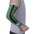 New Zealand Maori Niho Taniwha Arm Sleeves Kakariki Mangopare and Puhoro Pattern - Aussie Hoodie