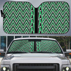 New Zealand Maori Niho Taniwha Auto Sun Shade Kakariki Mangopare and Puhoro Pattern - Aussie Hoodie