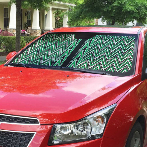 New Zealand Maori Niho Taniwha Auto Sun Shade Kakariki Mangopare and Puhoro Pattern - Aussie Hoodie