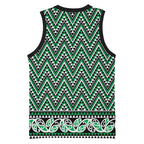 New Zealand Maori Niho Taniwha Basketball Jersey Kakariki Mangopare and Puhoro Pattern - Aussie Hoodie