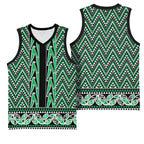 New Zealand Maori Niho Taniwha Basketball Jersey Kakariki Mangopare and Puhoro Pattern - Aussie Hoodie