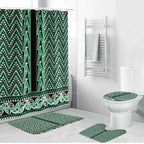 New Zealand Maori Niho Taniwha Bathroom Set Kakariki Mangopare and Puhoro Pattern - Aussie Hoodie