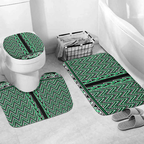 New Zealand Maori Niho Taniwha Bathroom Set Kakariki Mangopare and Puhoro Pattern - Aussie Hoodie