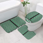 New Zealand Maori Niho Taniwha Bathroom Set Kakariki Mangopare and Puhoro Pattern - Aussie Hoodie