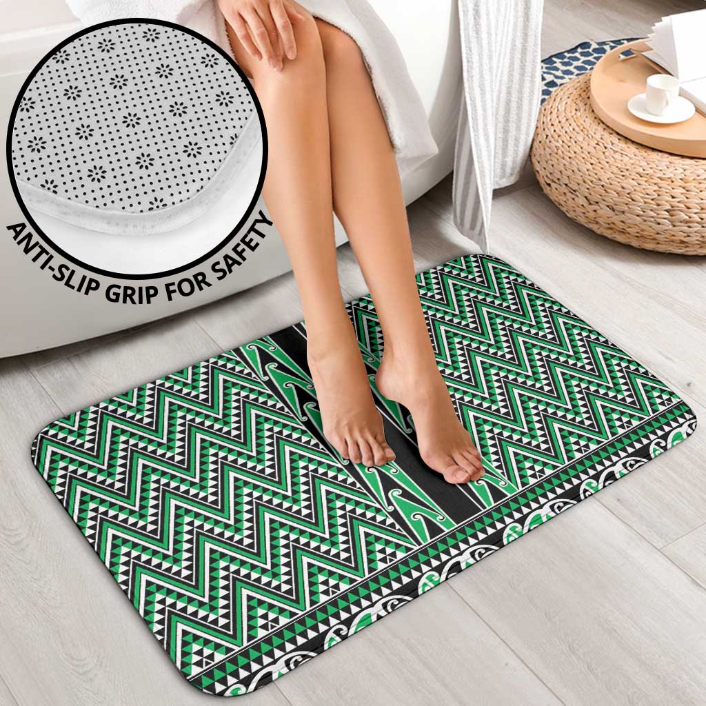 New Zealand Maori Niho Taniwha Bathroom Set Kakariki Mangopare and Puhoro Pattern - Aussie Hoodie