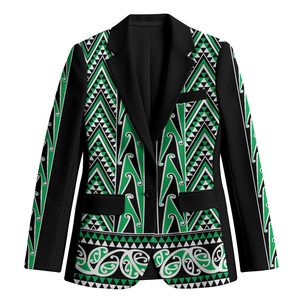 New Zealand Maori Niho Taniwha Blazer Kakariki Mangopare and Puhoro Pattern - Aussie Hoodie