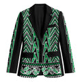 New Zealand Maori Niho Taniwha Blazer Kakariki Mangopare and Puhoro Pattern - Aussie Hoodie