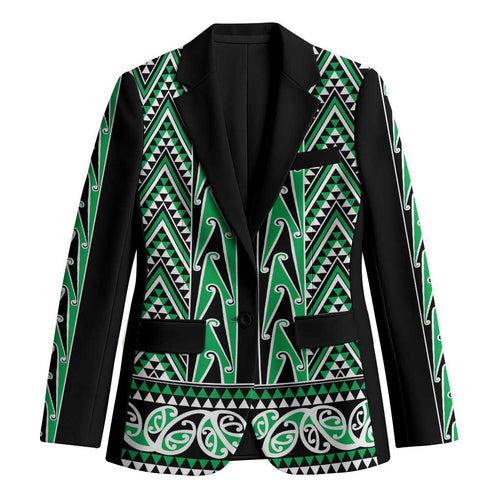 New Zealand Maori Niho Taniwha Blazer Kakariki Mangopare and Puhoro Pattern - Aussie Hoodie