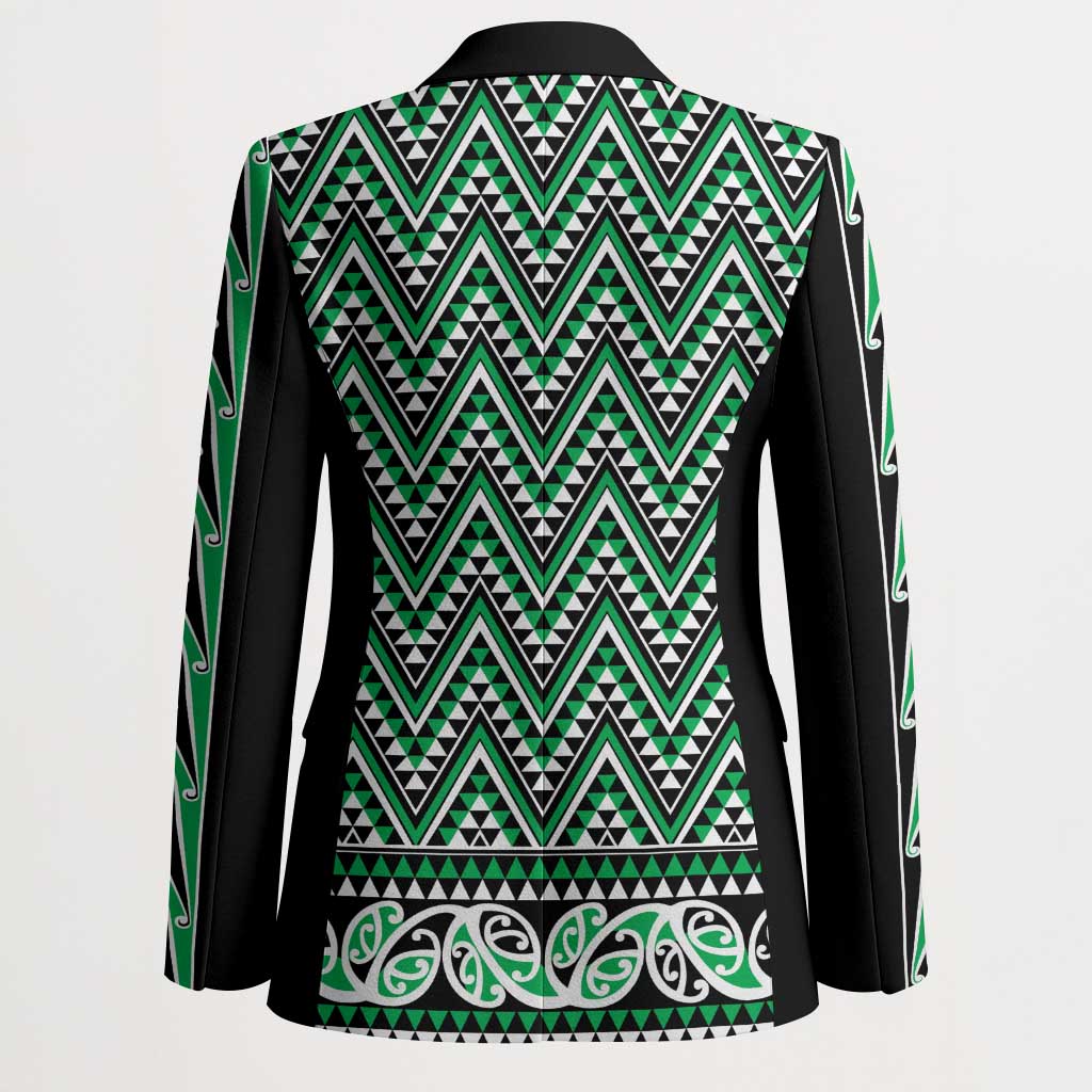 New Zealand Maori Niho Taniwha Blazer Kakariki Mangopare and Puhoro Pattern - Aussie Hoodie