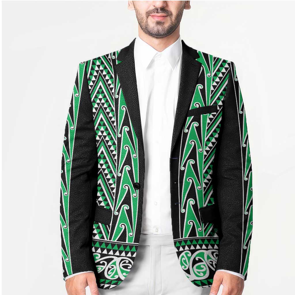 New Zealand Maori Niho Taniwha Blazer Kakariki Mangopare and Puhoro Pattern - Aussie Hoodie
