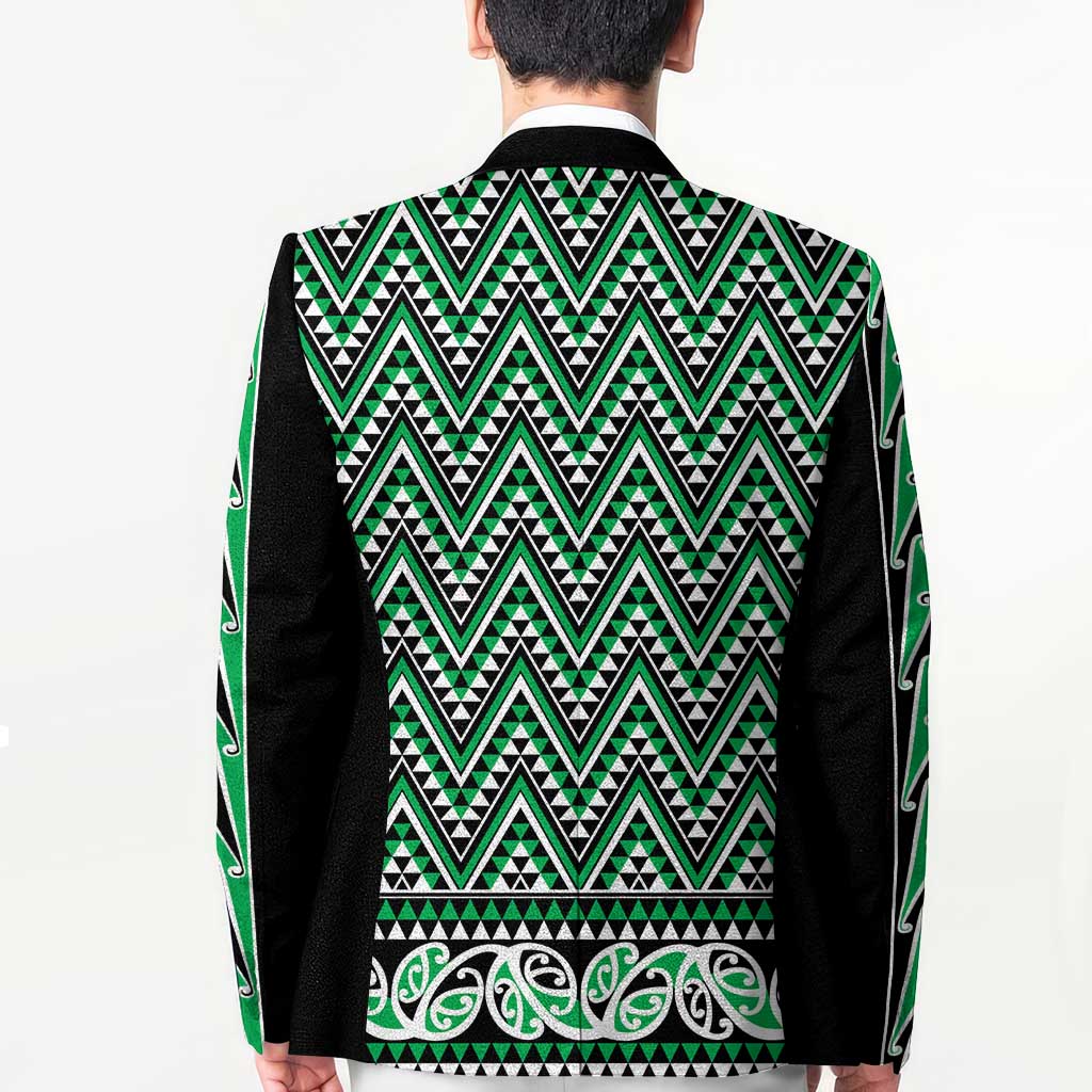 New Zealand Maori Niho Taniwha Blazer Kakariki Mangopare and Puhoro Pattern - Aussie Hoodie