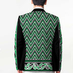 New Zealand Maori Niho Taniwha Blazer Kakariki Mangopare and Puhoro Pattern - Aussie Hoodie