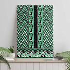 New Zealand Maori Niho Taniwha Canvas Wall Art Kakariki Mangopare and Puhoro Pattern