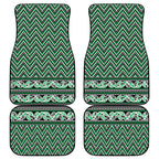 New Zealand Maori Niho Taniwha Car Mats Kakariki Mangopare and Puhoro Pattern
