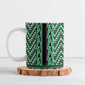 New Zealand Maori Niho Taniwha Ceramic Mug Kakariki Mangopare and Puhoro Pattern - Aussie Hoodie