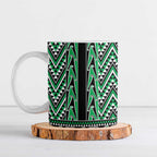 New Zealand Maori Niho Taniwha Ceramic Mug Kakariki Mangopare and Puhoro Pattern - Aussie Hoodie