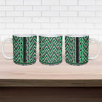 New Zealand Maori Niho Taniwha Ceramic Mug Kakariki Mangopare and Puhoro Pattern - Aussie Hoodie