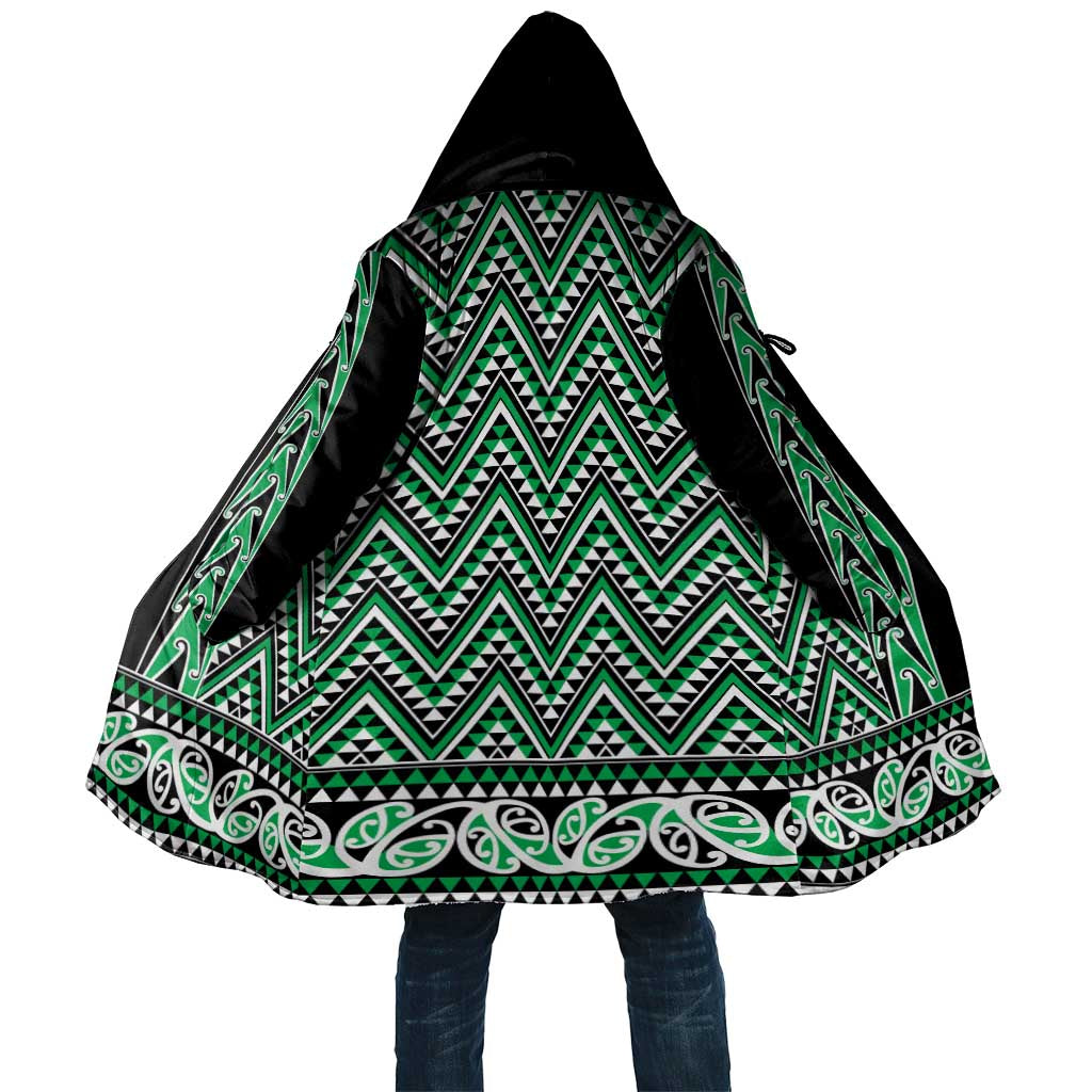 New Zealand Maori Niho Taniwha Cloak Kakariki Mangopare and Puhoro Pattern - Aussie Hoodie
