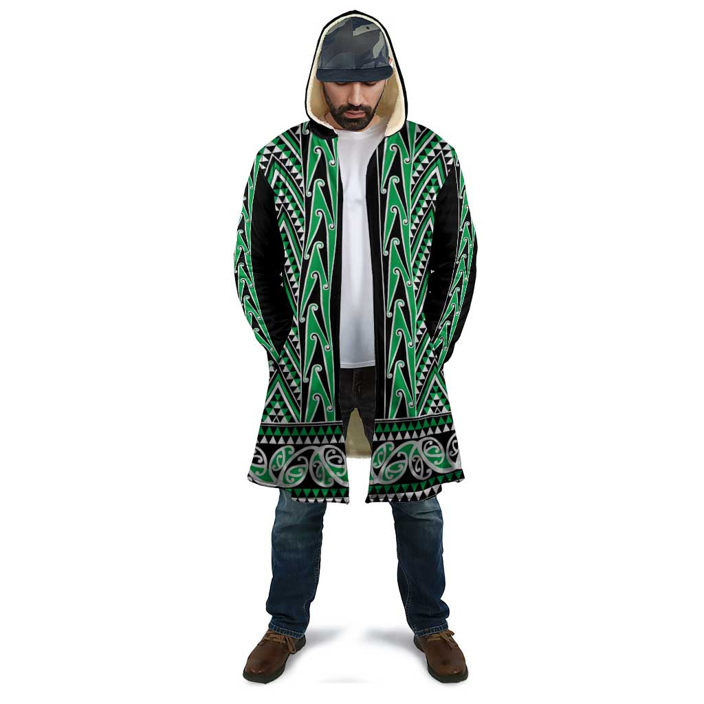 New Zealand Maori Niho Taniwha Cloak Kakariki Mangopare and Puhoro Pattern - Aussie Hoodie
