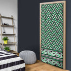New Zealand Maori Niho Taniwha Door Cover Kakariki Mangopare and Puhoro Pattern - Aussie Hoodie