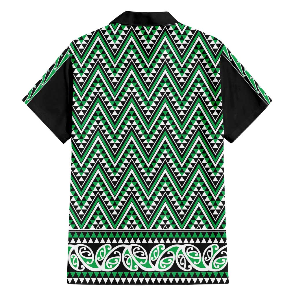 New Zealand Maori Niho Taniwha Family Matching Long Sleeve Bodycon Dress and Hawaiian Shirt Kakariki Mangopare and Puhoro Pattern