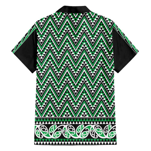 New Zealand Maori Niho Taniwha Family Matching Long Sleeve Bodycon Dress and Hawaiian Shirt Kakariki Mangopare and Puhoro Pattern