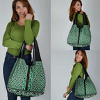 New Zealand Maori Niho Taniwha Grocery Bag Kakariki Mangopare and Puhoro Pattern