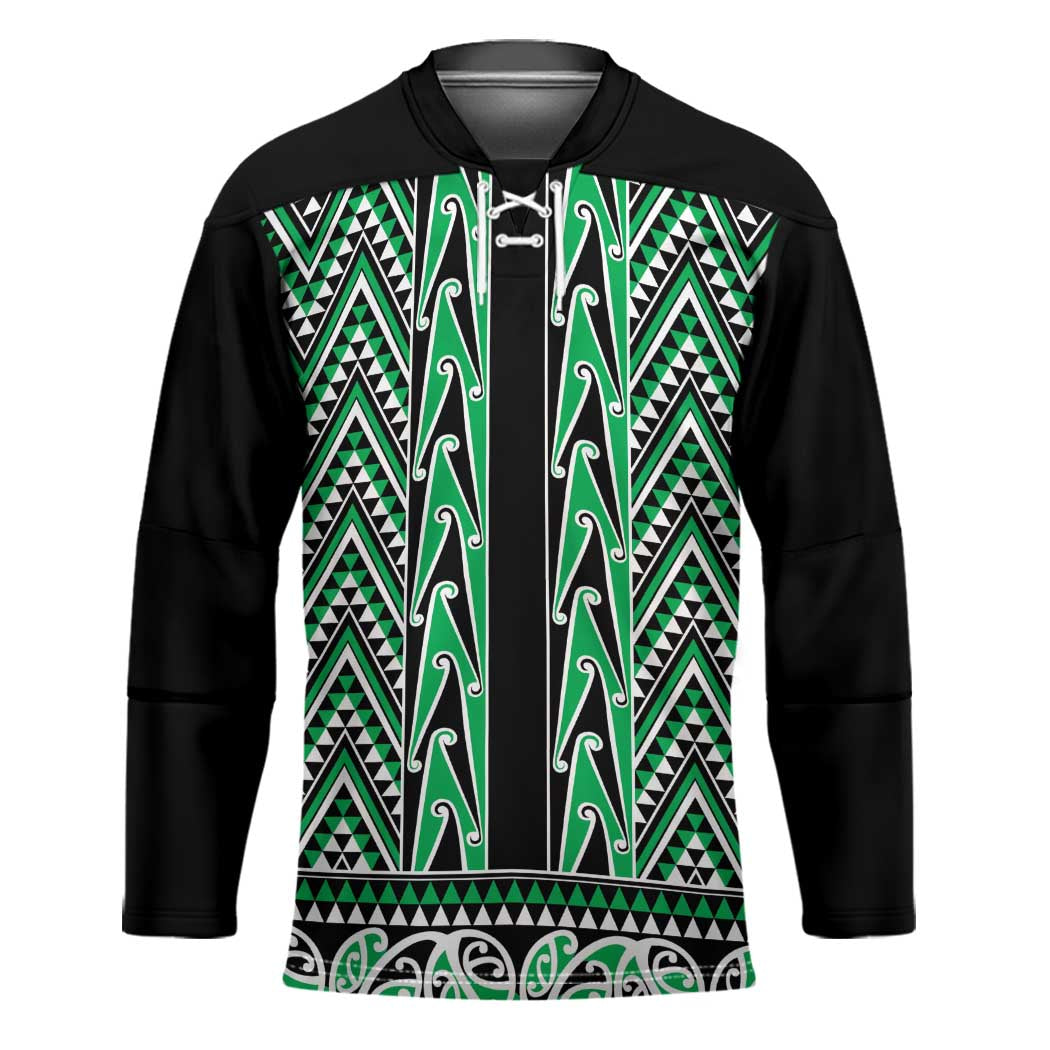 New Zealand Maori Niho Taniwha Hockey Jersey Kakariki Mangopare and Puhoro Pattern - Aussie Hoodie