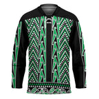 New Zealand Maori Niho Taniwha Hockey Jersey Kakariki Mangopare and Puhoro Pattern - Aussie Hoodie