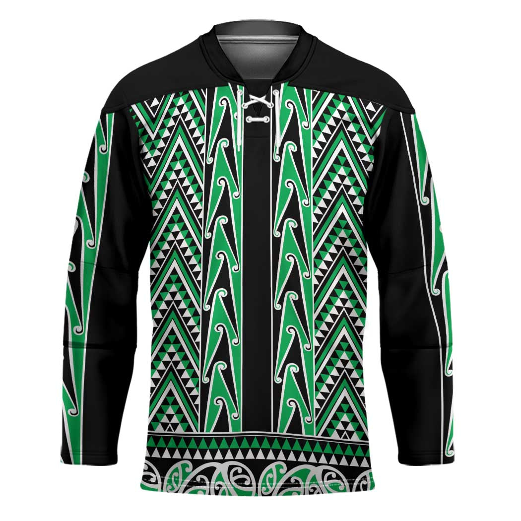 New Zealand Maori Niho Taniwha Hockey Jersey Kakariki Mangopare and Puhoro Pattern - Aussie Hoodie