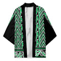 New Zealand Maori Niho Taniwha Kimono Kakariki Mangopare and Puhoro Pattern - Aussie Hoodie