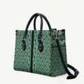 New Zealand Maori Niho Taniwha Leather Bag Kakariki Mangopare and Puhoro Pattern - Aussie Hoodie