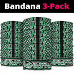 New Zealand Maori Niho Taniwha Neck Gaiter Kakariki Mangopare and Puhoro Pattern - Aussie Hoodie