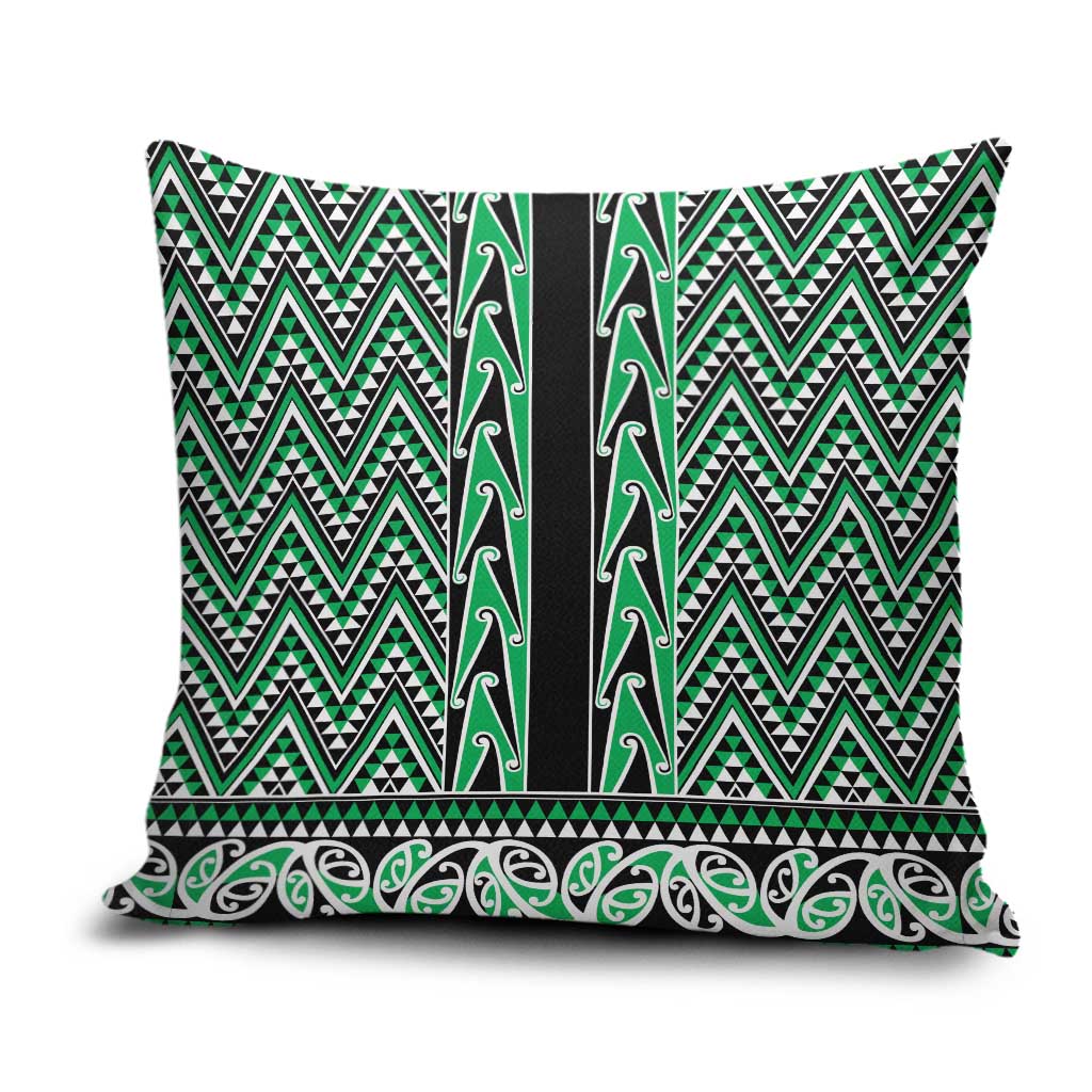 New Zealand Maori Niho Taniwha Pillow Cover Kakariki Mangopare and Puhoro Pattern - Aussie Hoodie