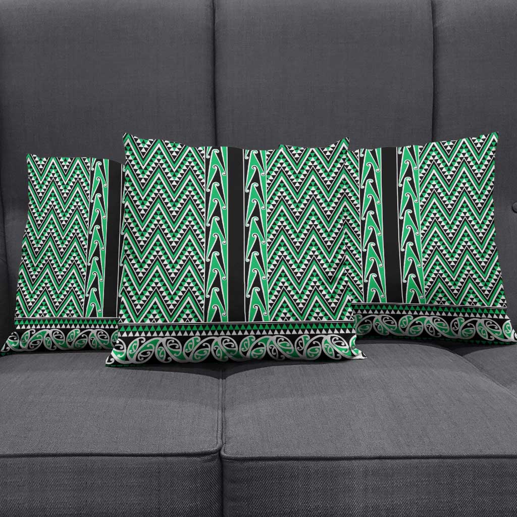 New Zealand Maori Niho Taniwha Pillow Cover Kakariki Mangopare and Puhoro Pattern - Aussie Hoodie