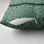 New Zealand Maori Niho Taniwha Pillow Cover Kakariki Mangopare and Puhoro Pattern - Aussie Hoodie
