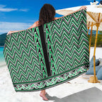 New Zealand Maori Niho Taniwha Sarong Kakariki Mangopare and Puhoro Pattern