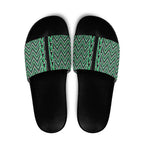 New Zealand Maori Niho Taniwha Slide Sandals Kakariki Mangopare and Puhoro Pattern - Aussie Hoodie