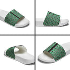 New Zealand Maori Niho Taniwha Slide Sandals Kakariki Mangopare and Puhoro Pattern - Aussie Hoodie