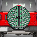 New Zealand Maori Niho Taniwha Spare Tire Cover Kakariki Mangopare and Puhoro Pattern