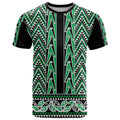 New Zealand Maori Niho Taniwha T Shirt Kakariki Mangopare and Puhoro Pattern