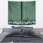 New Zealand Maori Niho Taniwha Tapestry Kakariki Mangopare and Puhoro Pattern