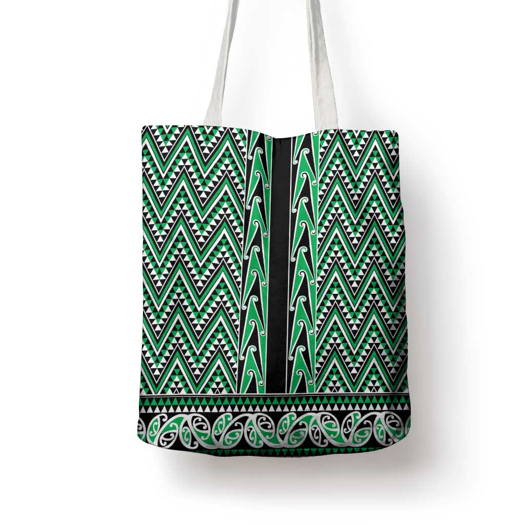 New Zealand Maori Niho Taniwha Tote Bag Kakariki Mangopare and Puhoro Pattern - Aussie Hoodie