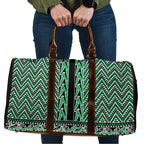 New Zealand Maori Niho Taniwha Travel Bag Kakariki Mangopare and Puhoro Pattern - Aussie Hoodie