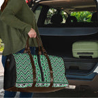 New Zealand Maori Niho Taniwha Travel Bag Kakariki Mangopare and Puhoro Pattern - Aussie Hoodie